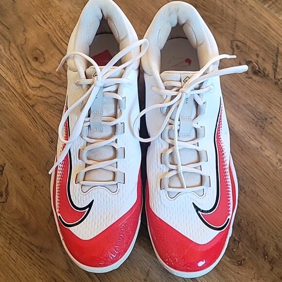 Nike Alpha Huarache Elite 4 MCS Baseball ⚾️ Cleat, Size 14, Red, White, Black